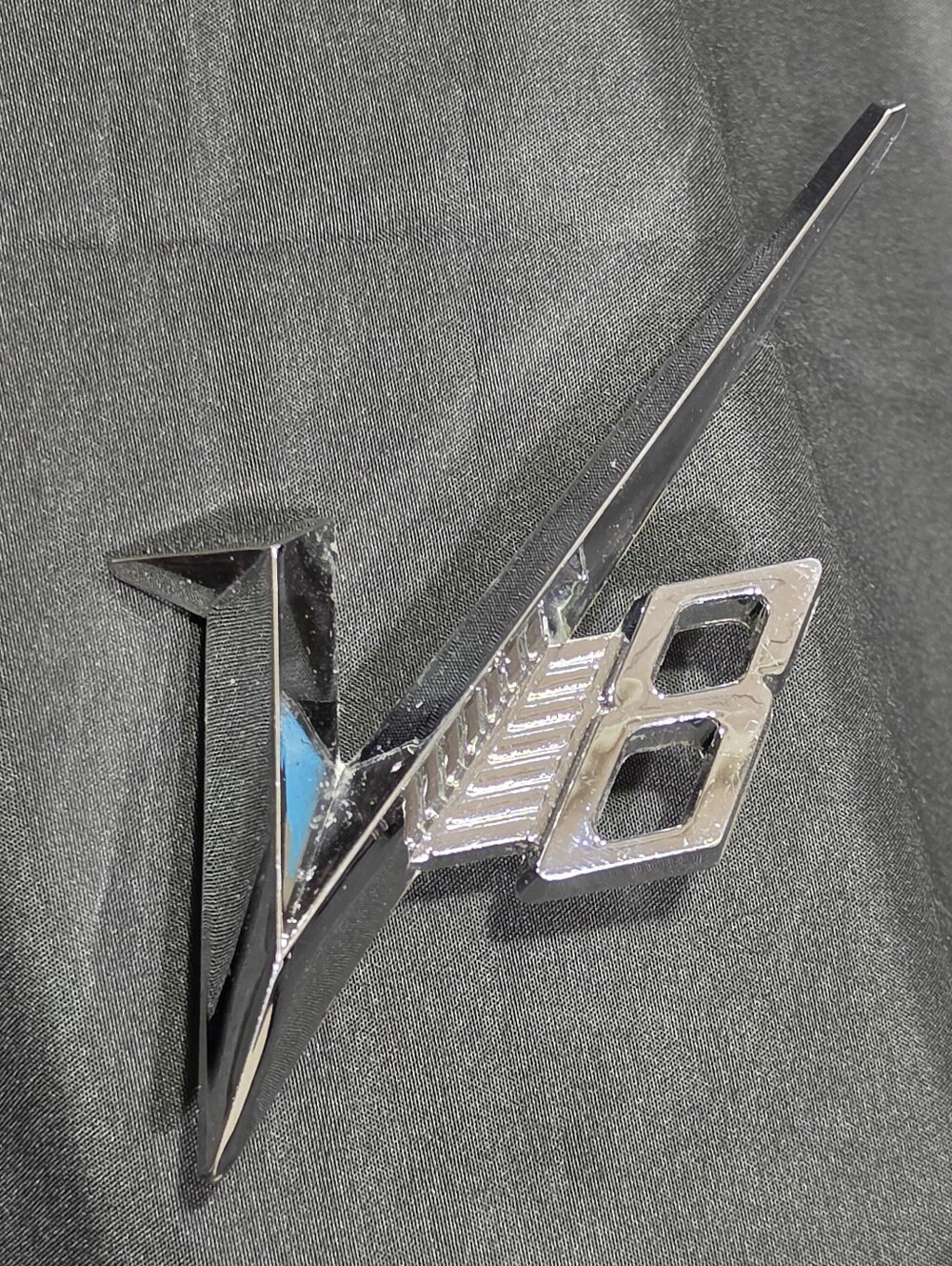 Vintage Dodge Royal Lancer 1955 Chrome V8 Emblem #1599091